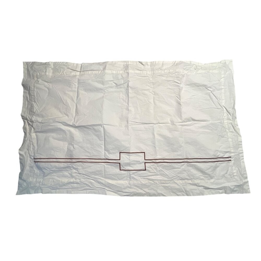 Williams Sonoma Home Luxury Cotton King Sham 24x40 With Elegant Embroidered Bord